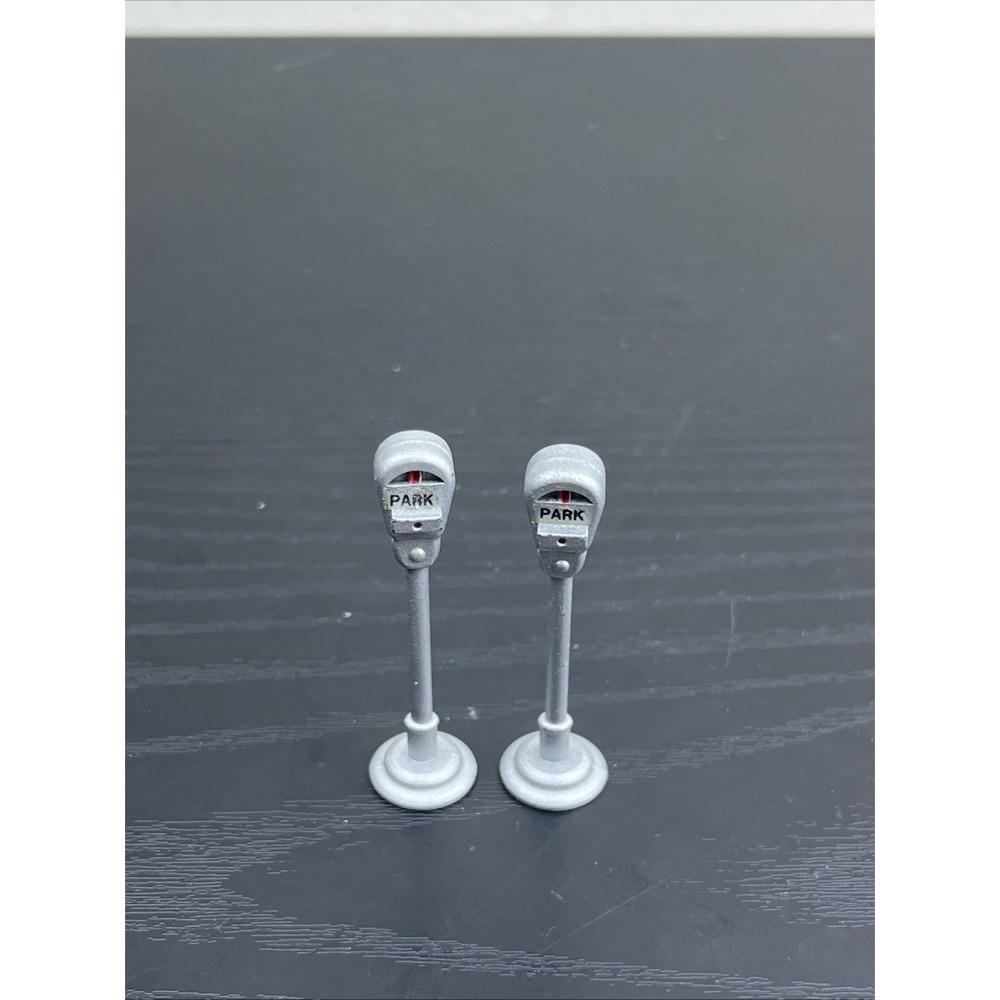 Dept 56 Snow Village Parking Meters #5178-0 Lot of 2 Metal Village Accessories